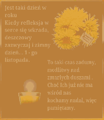 Jest taki dzień w roku. Kiedy refleksja w sercu się wkrada